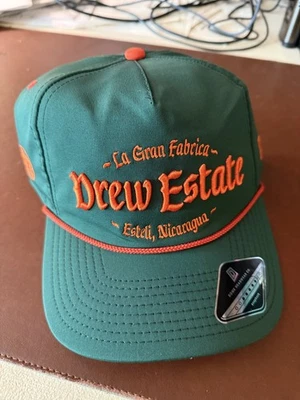 Sombrero de cigarro Drew Estate para hombre limitado NUEVO NUNCA USADO verde y naranja Foto 1 de 2