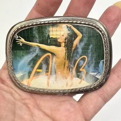 RARE Vtg 1970s AWB Belt Buckle Average White Band Funk Soul Silver-tone - Image 1 of 4