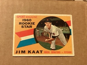 1960 Topps #136 Jim Kaat RS RC Rookie Star - EX+ - Lite Corner Wear - No Creases - Picture 1 of 2