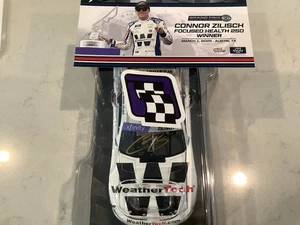 CONNOR ZILISCH AUTOGRAPHED 2025 CHEVY WEATHERTECH COTA RACE WIN DIECAST & CARD - Picture 1 of 22