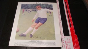 Tarjeta de té Typhoo retrato de fútbol americano Martin Chivers Spurs e Inglaterra 10" x 8", en muy buena condición - Imagen 1 de 2