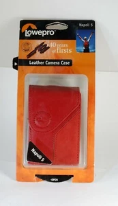NEW Lowepro Red Nappa Leather Napoli 5 Ultra-Compact Universal Camera Case NIP - Picture 1 of 5