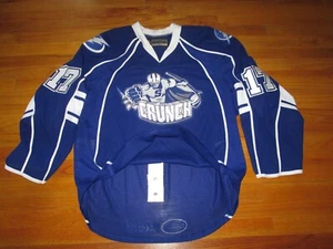 Authentic Vtg SYRACUSE CRUNCH game worn ? Jersey 17 AHL Minor League Fight Strap - Picture 1 of 7