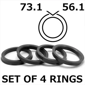 73.1 - 56.1 SPIGOT RINGS SET OF 4 For Alloy Wheel Hub Centric wheel spacer - Picture 1 of 5