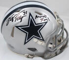 Mini casque de vitesse dédicacé George Teague Dallas Cowboys avec équipe des Amériques - essai