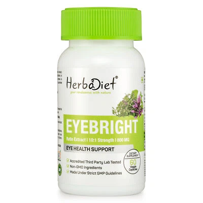 HERBADIET Eye Complex Eyebright Extract Capsule Eye Health Care Vision Support Supplement