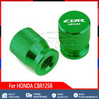 Green High Quality Tire Valve Cap Stem Cover Plug For HONDA CBR125R 2000-2023