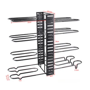 8 Tier Pots and Pans Organizer Rack Adjustable Pots Holder for Kitchen Cabinet - Picture 1 of 13
