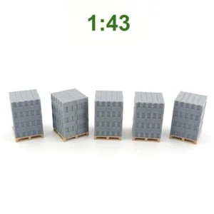 1:43 Parpaings sur Palettes (x5), Chargement camion décor construction chantier - Photo 1/4