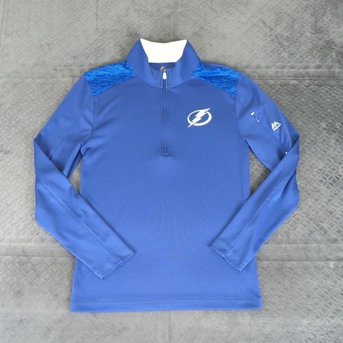 Tampa Bay Lightning Sweatshirt Majestic CoolBase Long Sleeve Men Small Blue Cover