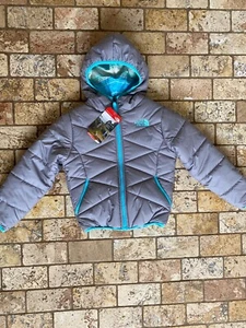 The North Face Girls Reversible Perrito Jacket Coat Metallic Silver XXS 5 NWT - Picture 1 of 8