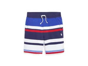 Polo Ralph Lauren Kids Striped Fleece Shorts (Toddler/Little Kids) (Pacific - Picture 1 of 1