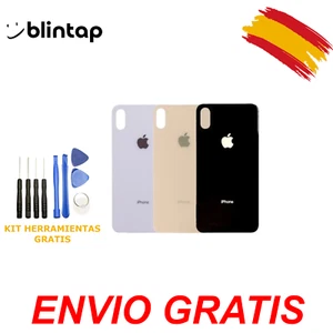 Tapa Trasera Cristal iPhone XS MAX Agujero Grande FACIL INSTALACION ENVIO GRATIS - Picture 1 of 1