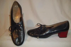 Vintage JOSEPH LAROSE  Navy Blue & Red Leather Lace Up Oxford Shoes  MOD   6.5M - Bild 1 von 11