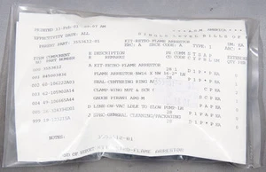 NEW ASM PN: 3553612-01 Kit-Retro-Flame Arrestor (Retrofit Kit) - Bild 1 von 2