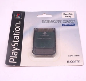 PlayStation One 1 PS1 Genuine Memory Card Smoke Grey SCPH-1020lol Unopened NEW - Picture 1 of 5