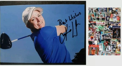 Foto autografiada 4x6 firmada a mano por Karrie Webb y tarjeta deportiva aleatoria GRATIS! Foto 1 de 4