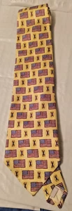 Van Heusen American Flag All Silk Men's Necktie 4in wide 60in long - Picture 1 of 6