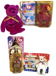 Gorro Ty McDonalds Teenie, Britannia The Bear, Liberearty The Bear, Millennium - Imagen 1 de 23