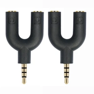 Headphone Microphone Splitter, 3.5mm TRRS Auditory Splitter Cable for Microphone - Afbeelding 1 van 6