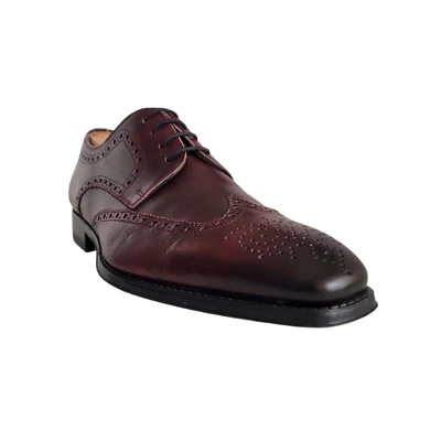 Magnanni Gareth Medallion Toe Derby in Burgundy Men's Size 8 - Image 1 of 4