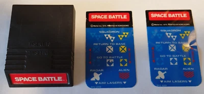 Space Battle Intellivison Video Game Tested 1979 + 2 Overlays - Image 1 of 2