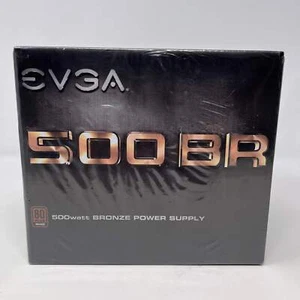 New EVGA 500BR-F12S 100-BR-0500-K1 80 Plus Bronze 500W Non Modular Power Module - Afbeelding 1 van 5