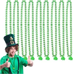 24PCS St Patricks Day Shamrock Bead Necklaces,Saint Patrick's Party (Green) - Picture 1 of 7