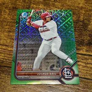 2022 Bowman Chrome Green Mojo /99 Joshua Baez Cardinals 1st Bowman REFRACTOR 205 - Picture 1 of 3