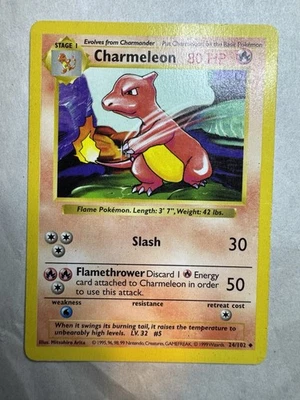 Pokemon TCG Shadowless Charmeleon Card #24/102 Base Set - Image 1 of 4