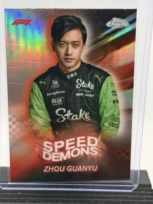 Zhou Guanyu 2024 Topps Chrome F1 Formula 1 Speed Demon #SD-14  - Image 1 of 2