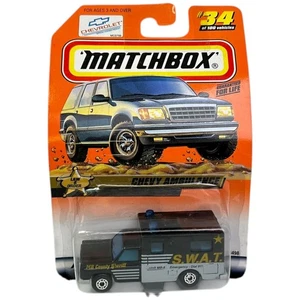 Matchbox Chevy Ambulance SWAT #34 1/64 Die-Cast Car 1998 Mattel Sealed Vintage - Picture 1 of 6