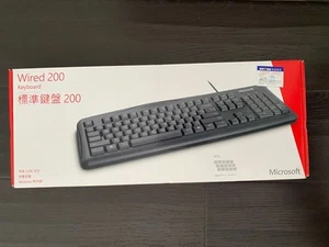 Microsoft Wired USB Keyboard 200 for PC Windows and More - Black (1406) GRADE A - Picture 1 of 4