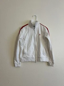 Chaqueta deportiva Ralph Lauren Golf pequeña blanca roja con cremallera - Imagen 1 de 8