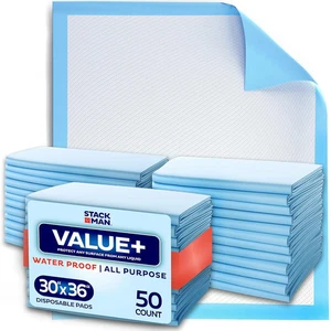 Chucks Pads Einweg 30x36 Unterlagen [50er Pack] Inkontinenz Chux Pads Absorbieren - Bild 1 von 1