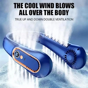 NEW Neck Fan USB Portable-Fan Rechargeable Portable Cooler Neckband Bladeless UK - Picture 1 of 55