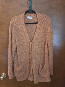 Zenana Langarm Strickjacke mit Knöpfen orange 2XL kuschelig bequem Taschen - Bild 1 von 6