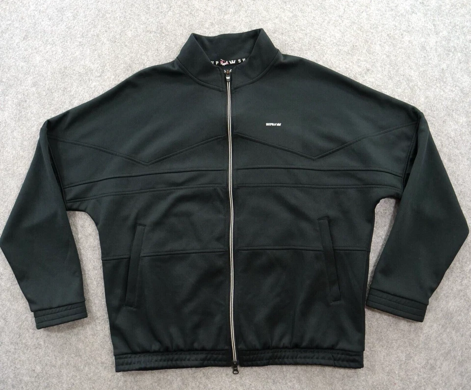 SupraJacket мужской средний черный полный молнии логотип Street Wear длинным рукавом - Изображение 1 из 4