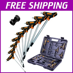 Durable 9-Piece Metric Allen Wrench Set - Ball End & Ergonomic T-Handle - Picture 1 of 11