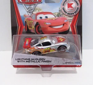 Disney Pixar Cars 2 Silver Racer Series Metallic Lightning McQueen Kmart 2012 - Picture 1 of 14