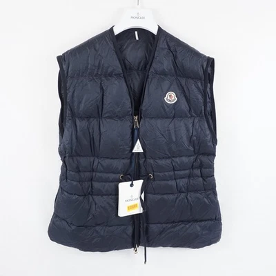Moncler Nai Chaleco acolchado aislado con lazos en la cintura en negro para mujer talla 3 Foto 1 de 4