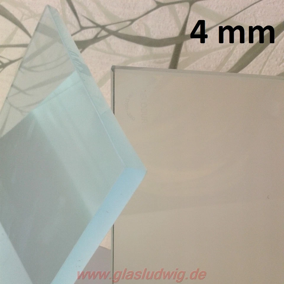 Milchglas-platte-satiniert 4 mm SICHERHEITSGLAS (ges:115,25€/m²+ Kpo:135,16€/m²) - Bild 1 von 1