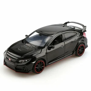 1/32 Scale Honda Civic Type R Model Car Diecast Toy Cars Metal Vehicles Black - Picture 1 of 4