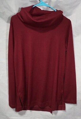 Van Heusen Womens M Long Sleeve Stretch Sweater Burgundy Sz M - Image 1 of 4
