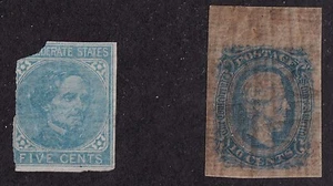 MATT'S STAMPS SCOTT CONFEDERATE #7 & #11 JEFFERSON DAVIS ISSUES, MH/MNG, CV$42 - Picture 1 of 3