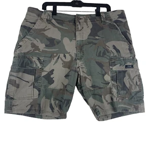WRANGLER Men's Green Camouflage Camo BDU Casual Cargo Cotton Shorts Size 38 Reg - Picture 1 of 19