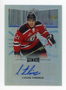 Lucas Thierus Autographed Authentic Metal Signature Quebec Remparts Leaf #BA-LT1