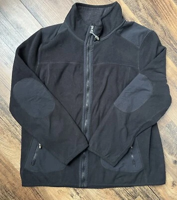 Chaqueta negra de felpa Green Tea con cremallera completa para mujer XXL XXG Foto 1 de 4