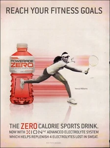 2010 Vintage ad Powerade Zero Tennis star Venus Williams photo 04/08/23 - Picture 1 of 1