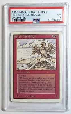 1993 Magic The Gathering Unlimited Roc of Kher Ridges PSA 7 NM! - Image 1 of 2